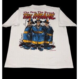 Vintage 90s Firefighter Tee T-shirt Off Duty Oneita Capital Concepts Large